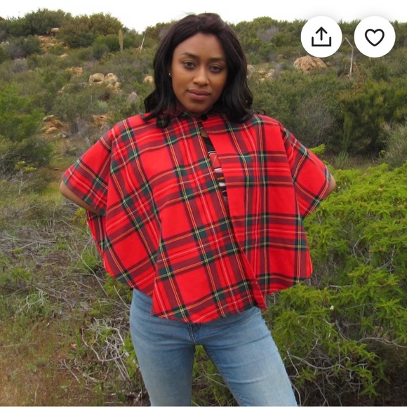 Child’s Wool Tartan Cape L - Picture 6 of 12